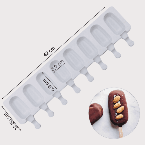 Praktische Eisform für die Herstellung von vier köstlichen Eisportionen